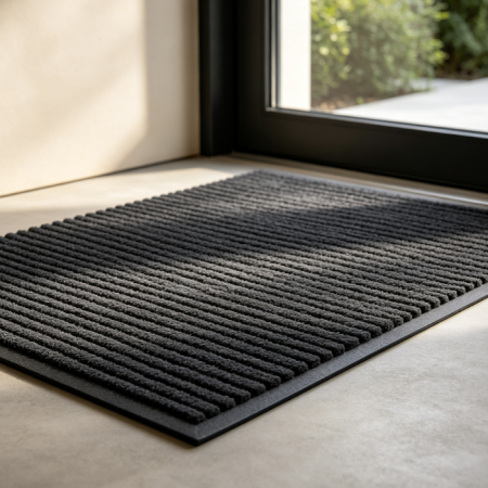 Heavy-Duty Ribbed Scraper Outdoor Mat