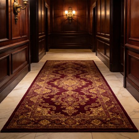 Vintage Ornate Damask Pattern Entry Mat